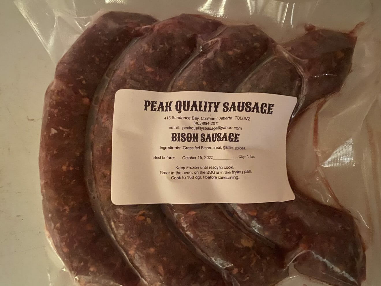 Bison Sausage