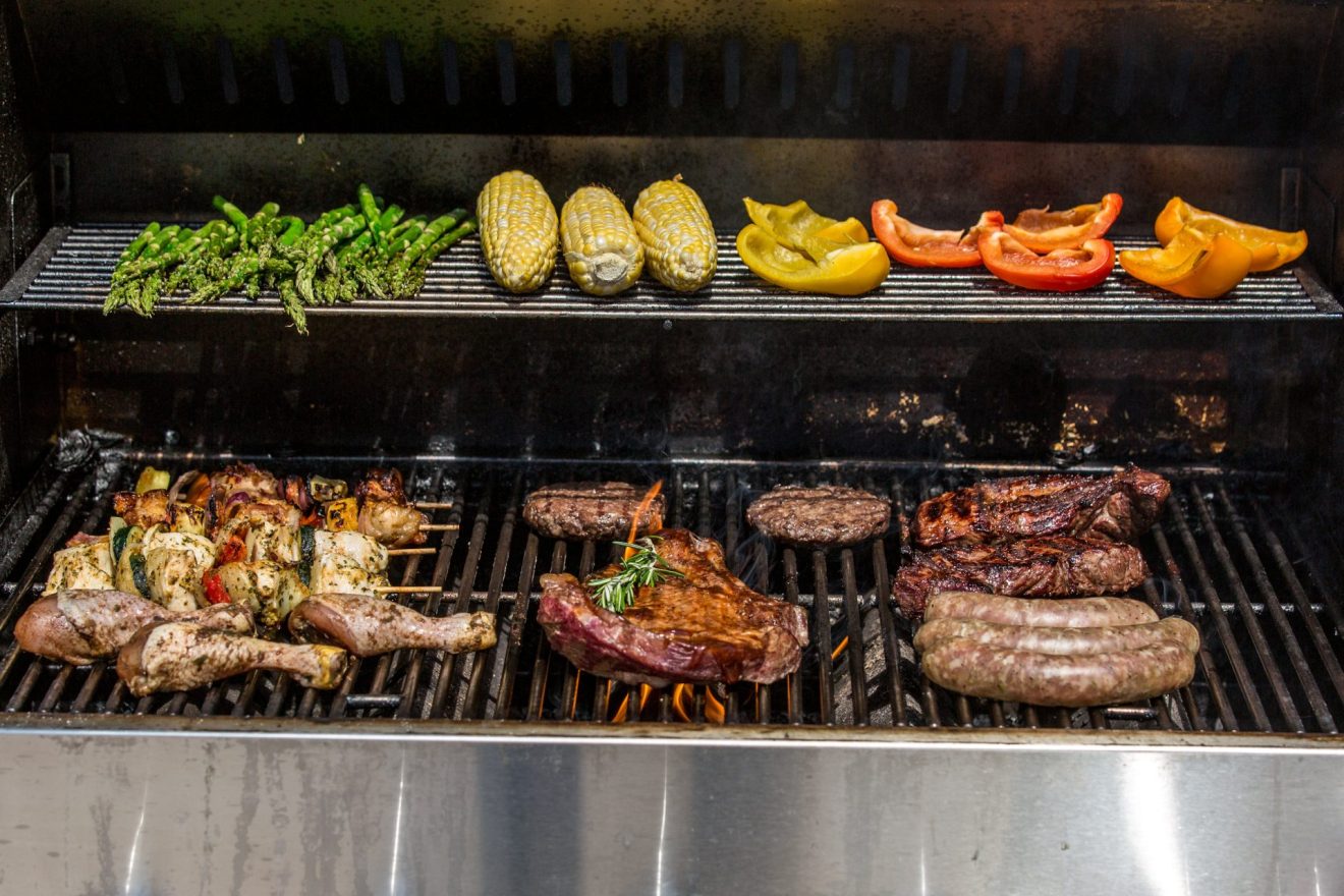 full-grill-full-of-meat-and-veggies