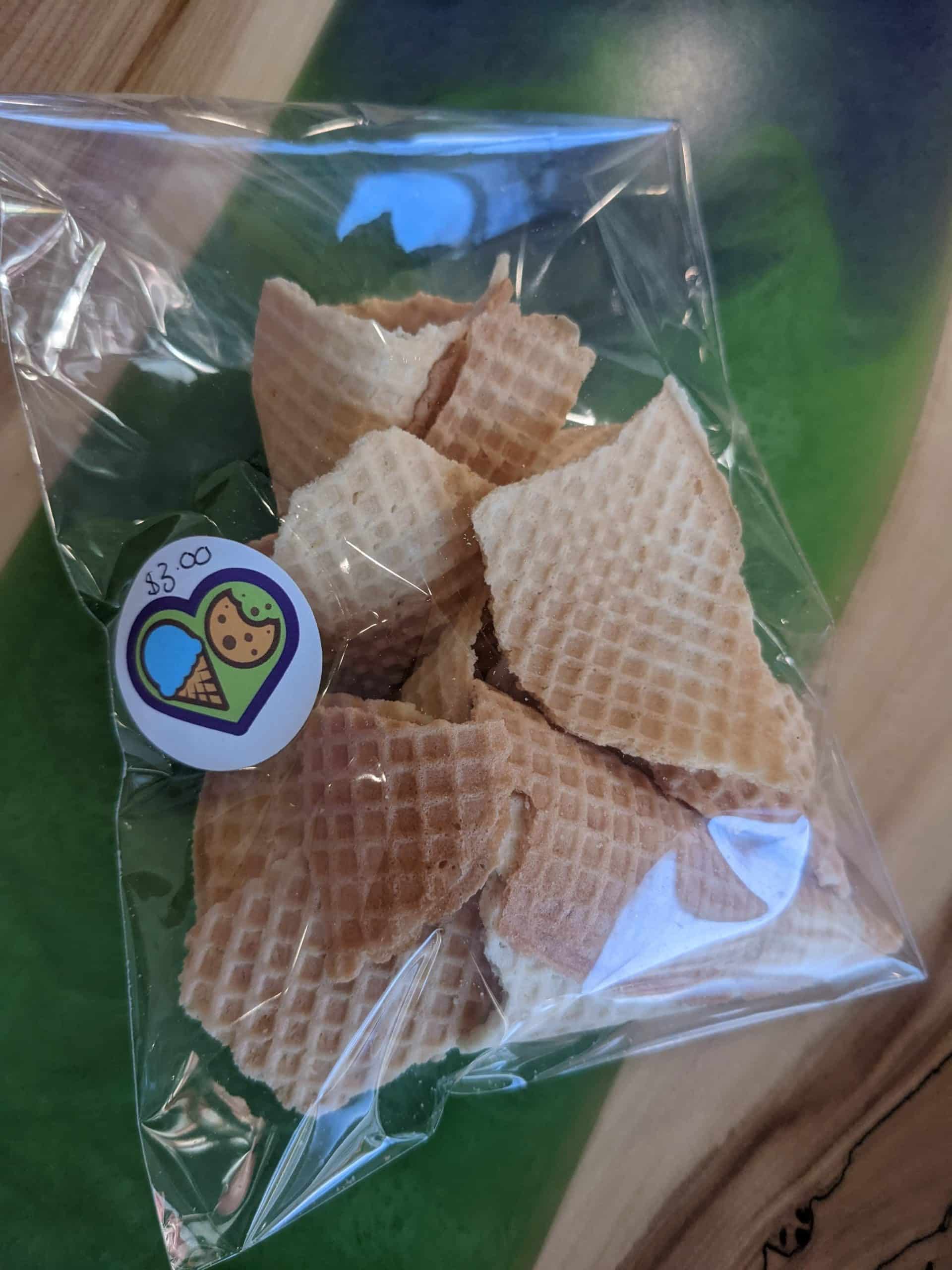 Waffle cone chips
