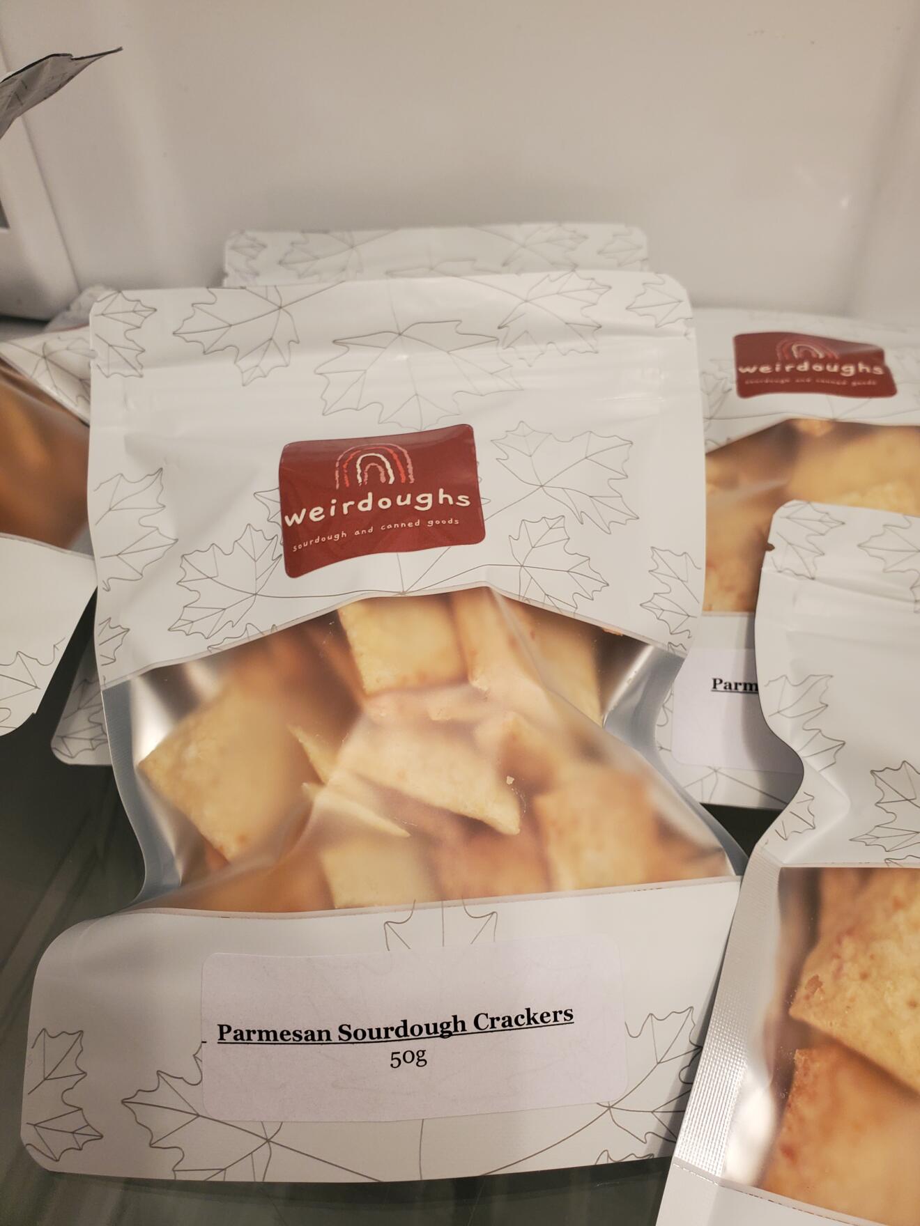 Parmesan Sourdough Crackers