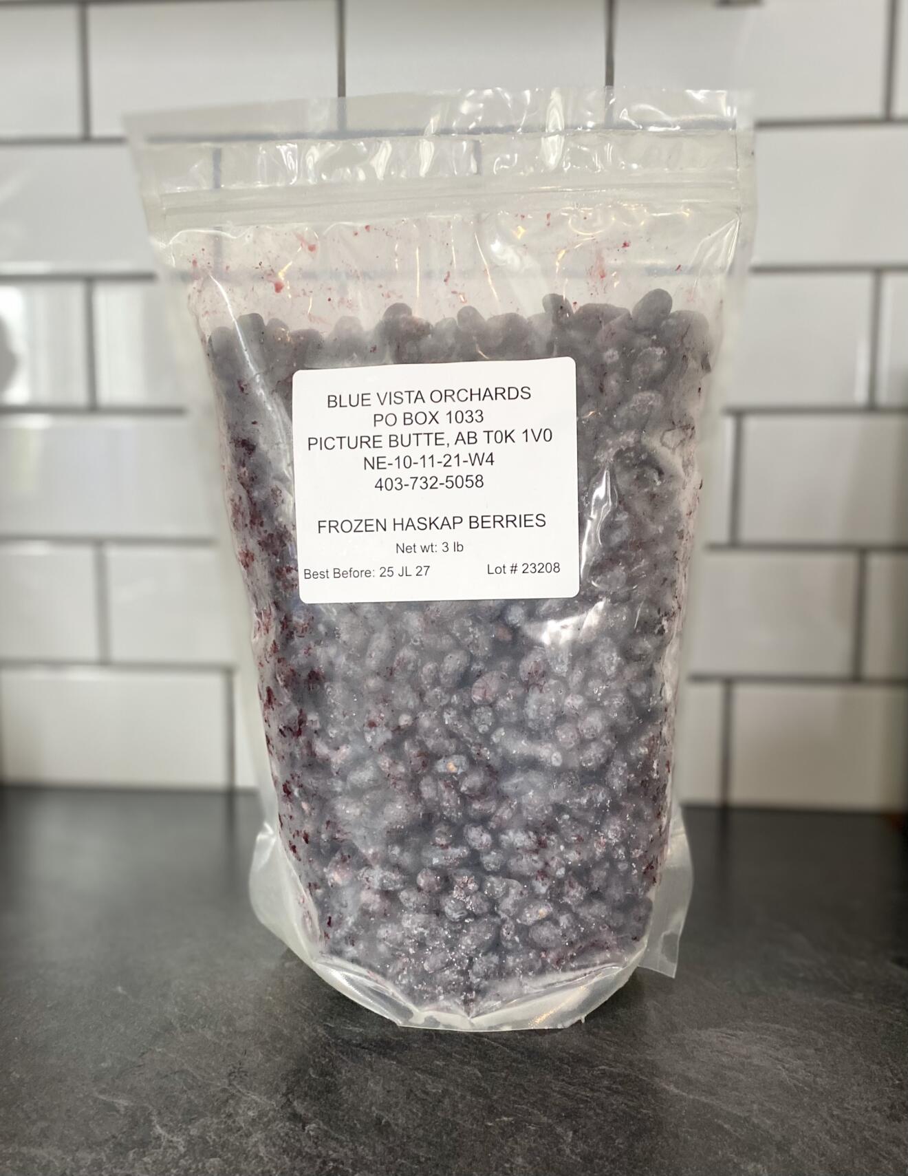 3lb bag Frozen Haskap Berries